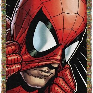 Spider-Man Graphic Throw Blanket - Red, Black, White 48x60” NEW in Package
